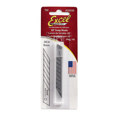 Excel Blades 9mm 30Â° Degree Snap-Off Precision Blades