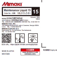 Mimaki Maintenance Liquid 15 100ml