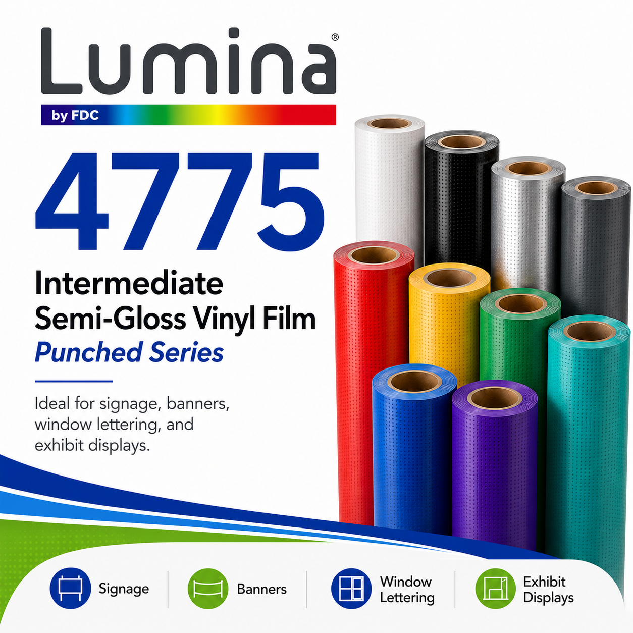 Lumina by FDC 4775 Intermediate Semi-Gloss Vinyl Film (Punched)