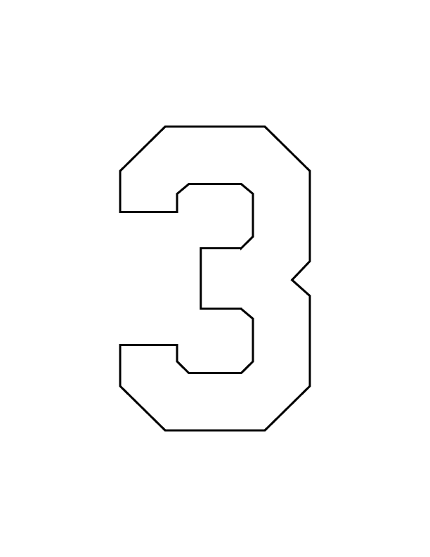 STAHLS’ Pre-Cut 6" Varsity Numbers - 10 Pack
