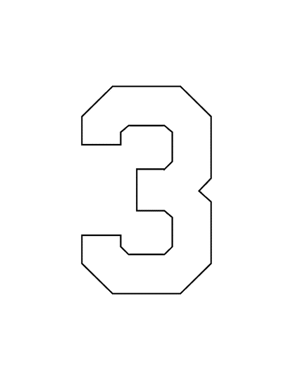 STAHLS’ Pre-Cut 6" Varsity Numbers - 10 Pack