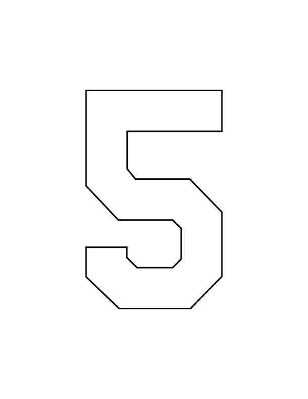 STAHLS’ Pre-Cut 6" Varsity Numbers - 10 Pack