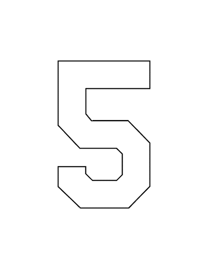STAHLS’ Pre-Cut 6" Varsity Numbers - 10 Pack