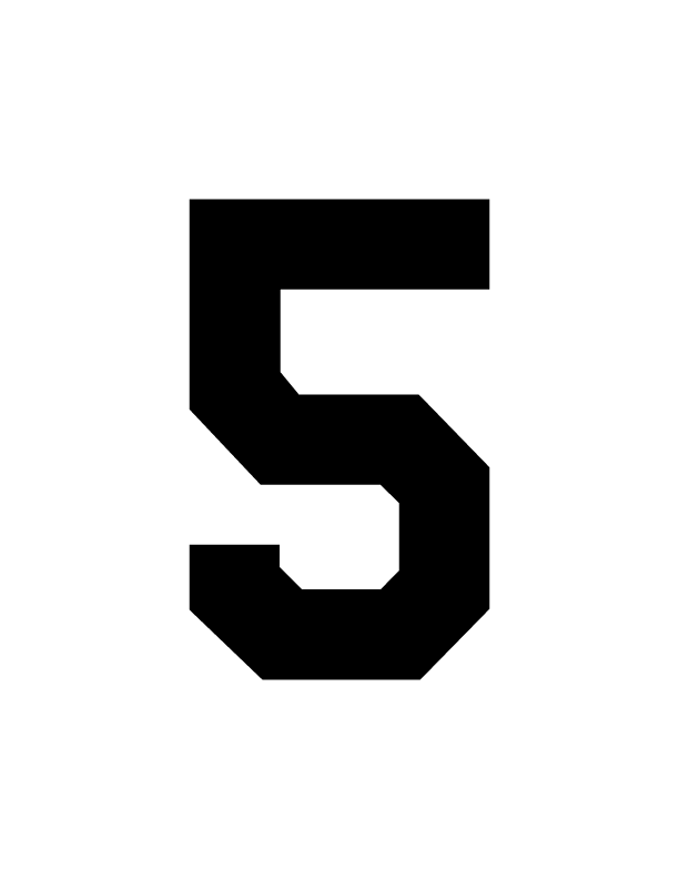 STAHLS’ Pre-Cut 6" Varsity Numbers - 10 Pack
