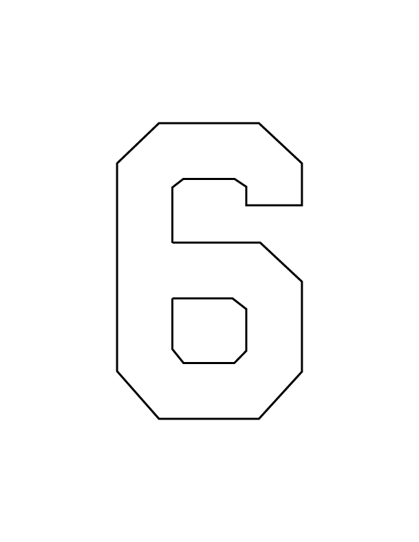 STAHLS’ Pre-Cut 6" Varsity Numbers - 10 Pack