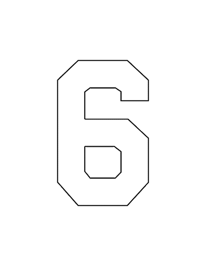 STAHLS’ Pre-Cut 6" Varsity Numbers - 10 Pack