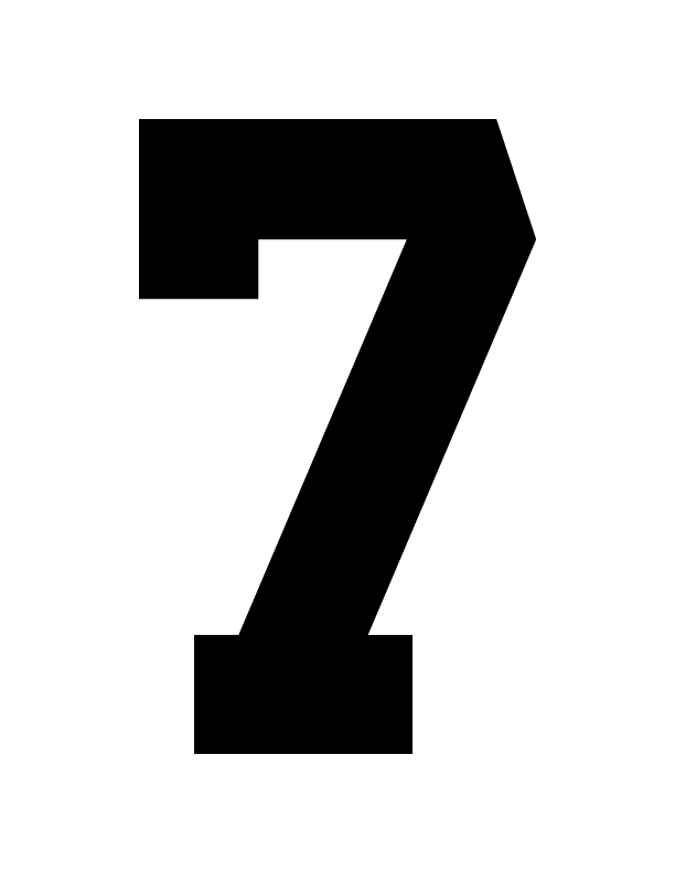 STAHLS’ Pre-Cut 8" Varsity Numbers - 10 Pack