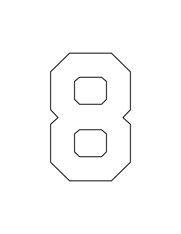 STAHLS’ Pre-Cut 6" Varsity Numbers - 10 Pack