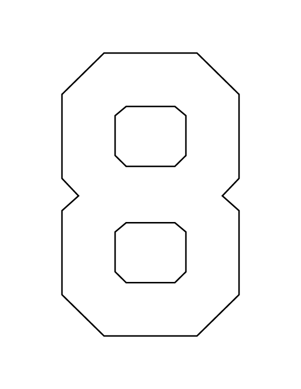 STAHLS’ Pre-Cut 8" Varsity Numbers - 10 Pack