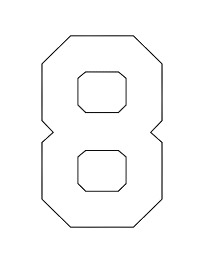 STAHLS’ Pre-Cut 8" Varsity Numbers - 10 Pack