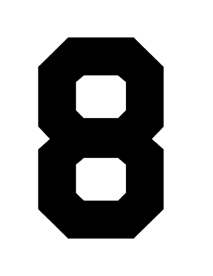 STAHLS’ Pre-Cut 8" Varsity Numbers - 10 Pack